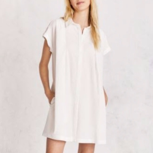 Cooperative Urban Outfitters White Swing Collared Shirt Button-up Dress Small - Picture 1 of 6